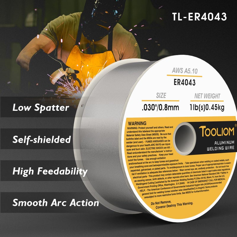 TOOLIOM ER4043 - .030"" Welding Wire MIG Aluminum 0.8 mm Welding Wire - 1lb Spool - Image 5